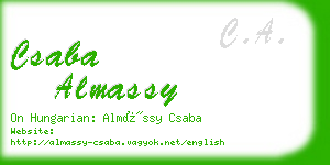 csaba almassy business card